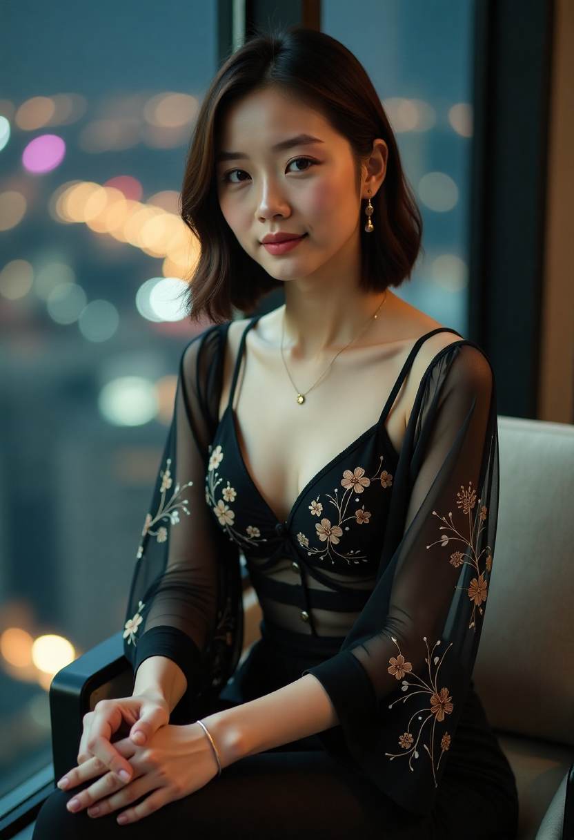 她说